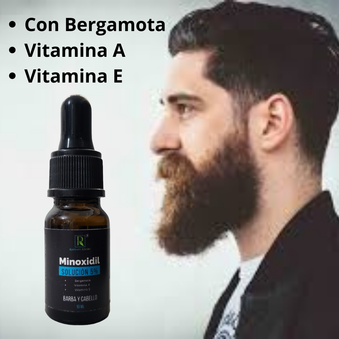 Minoxidil 5% Solución Caída Del Cabello 10 ML 100% Efectivo