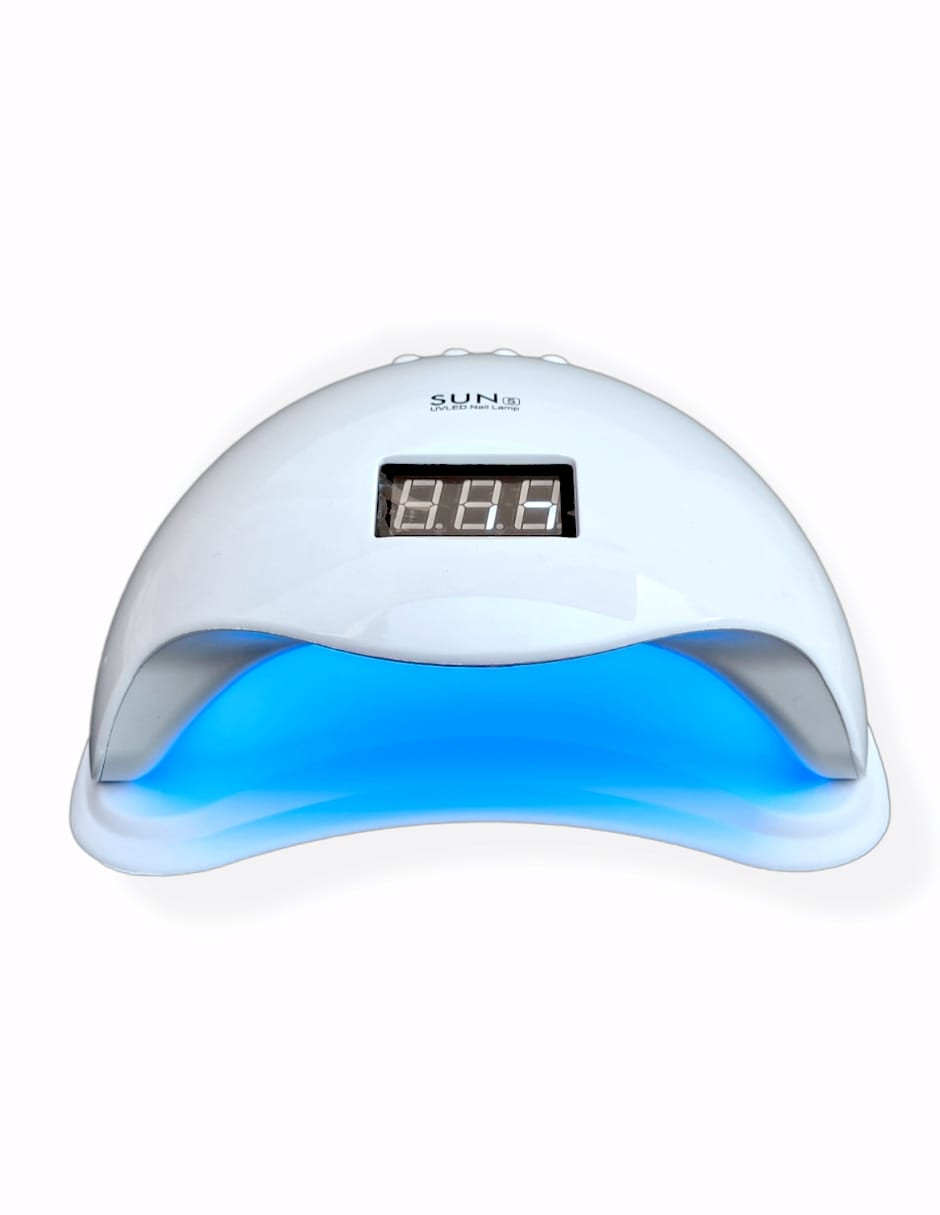 Navy Pier Original Lámpara Secador de Uñas SUN 5 48W, UV LED Lámpara de Uñas Fototerapia de Uñas Máquina, Temporizador Profesional, Cura la Luz en 3 Modos para Tiempo y Pantalla LCD 48W, Blanca