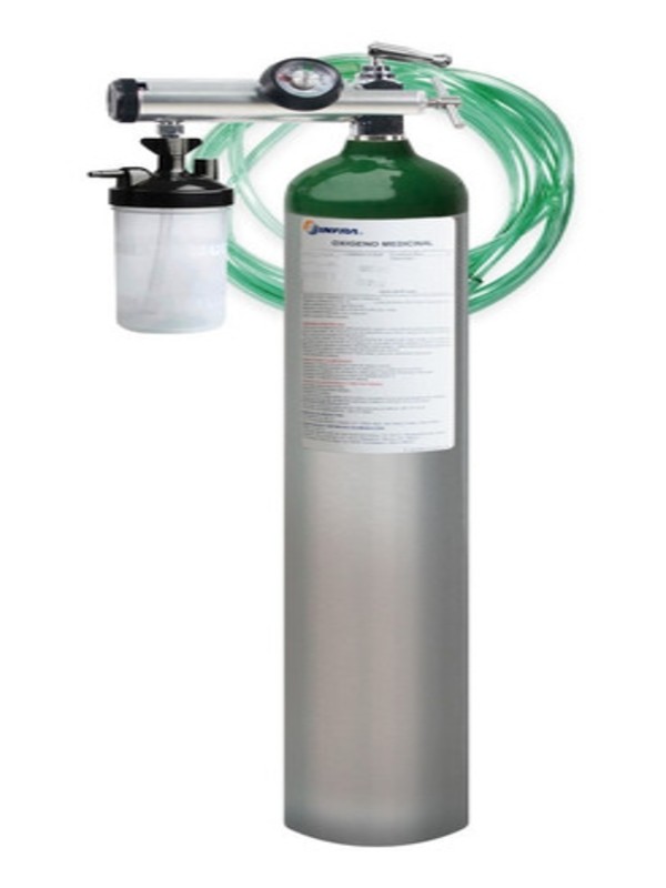 Kit Completo Tanque Oxigeno 682 lt portatil + 1 Cilindro Vacio