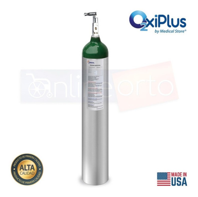 Kit Completo Tanque Oxigeno 682 lt portatil + 1 Cilindro Vacio