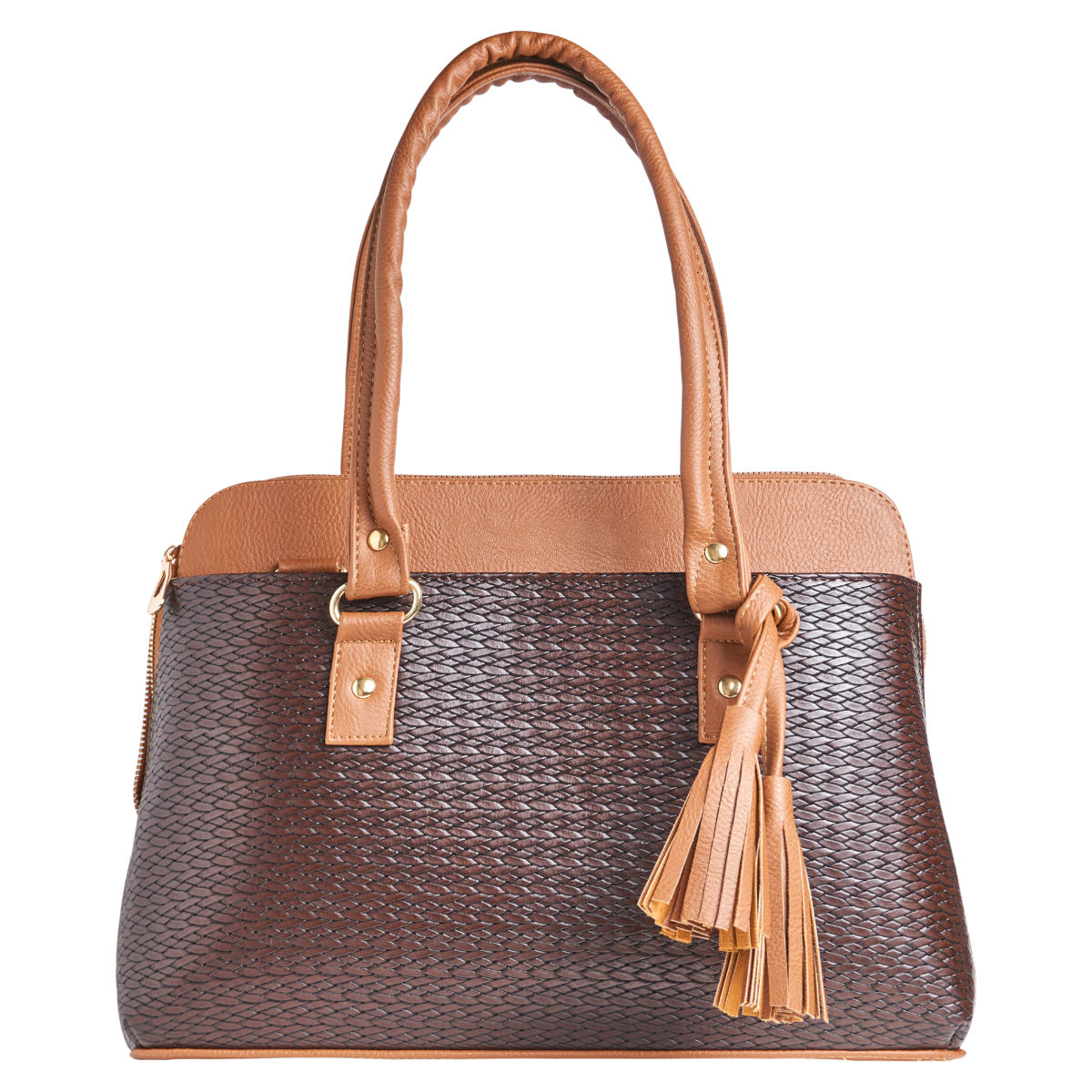 Bolsa elegante Grabado tejido Café