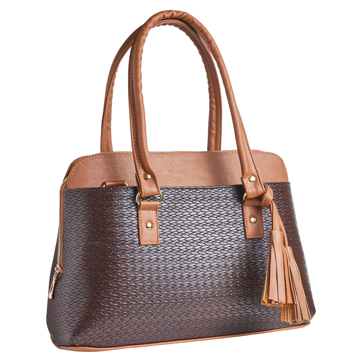 Bolsa elegante Grabado tejido Café