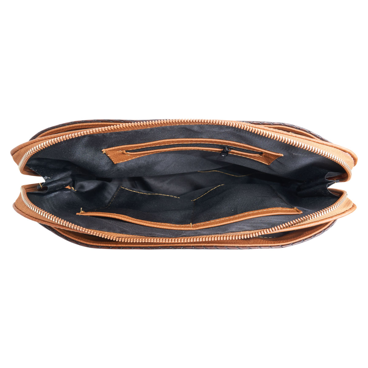 Bolsa elegante Grabado tejido Café