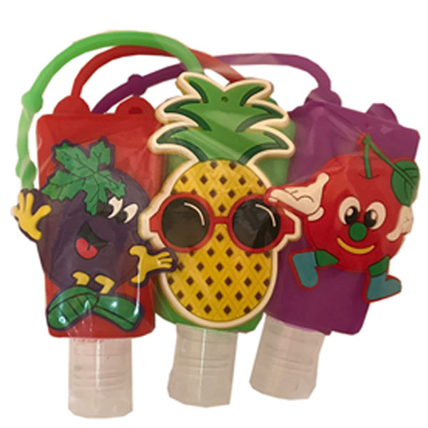 Aleissi 3 Botellas Para Gel Antibacterial Figuras Surtida Fruta