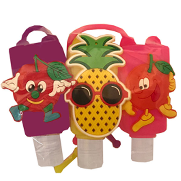 Aleissi 3 Botellas Para Gel Antibacterial Figuras Surtida Fruta