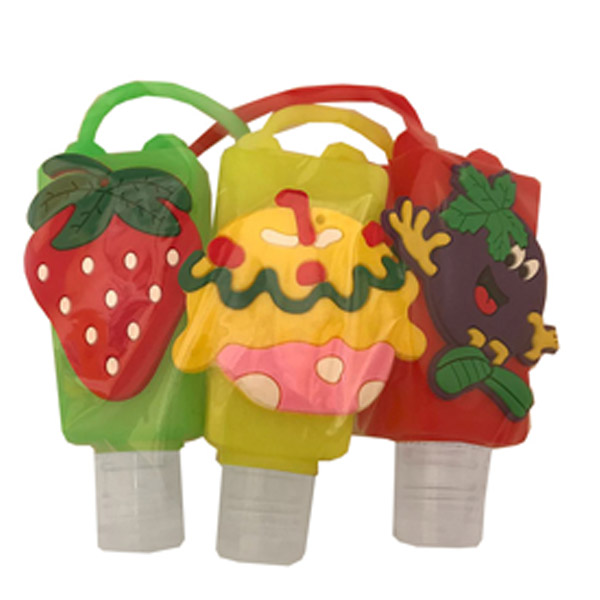 Aleissi 3 Botellas Para Gel Antibacterial Figuras Surtida Fruta