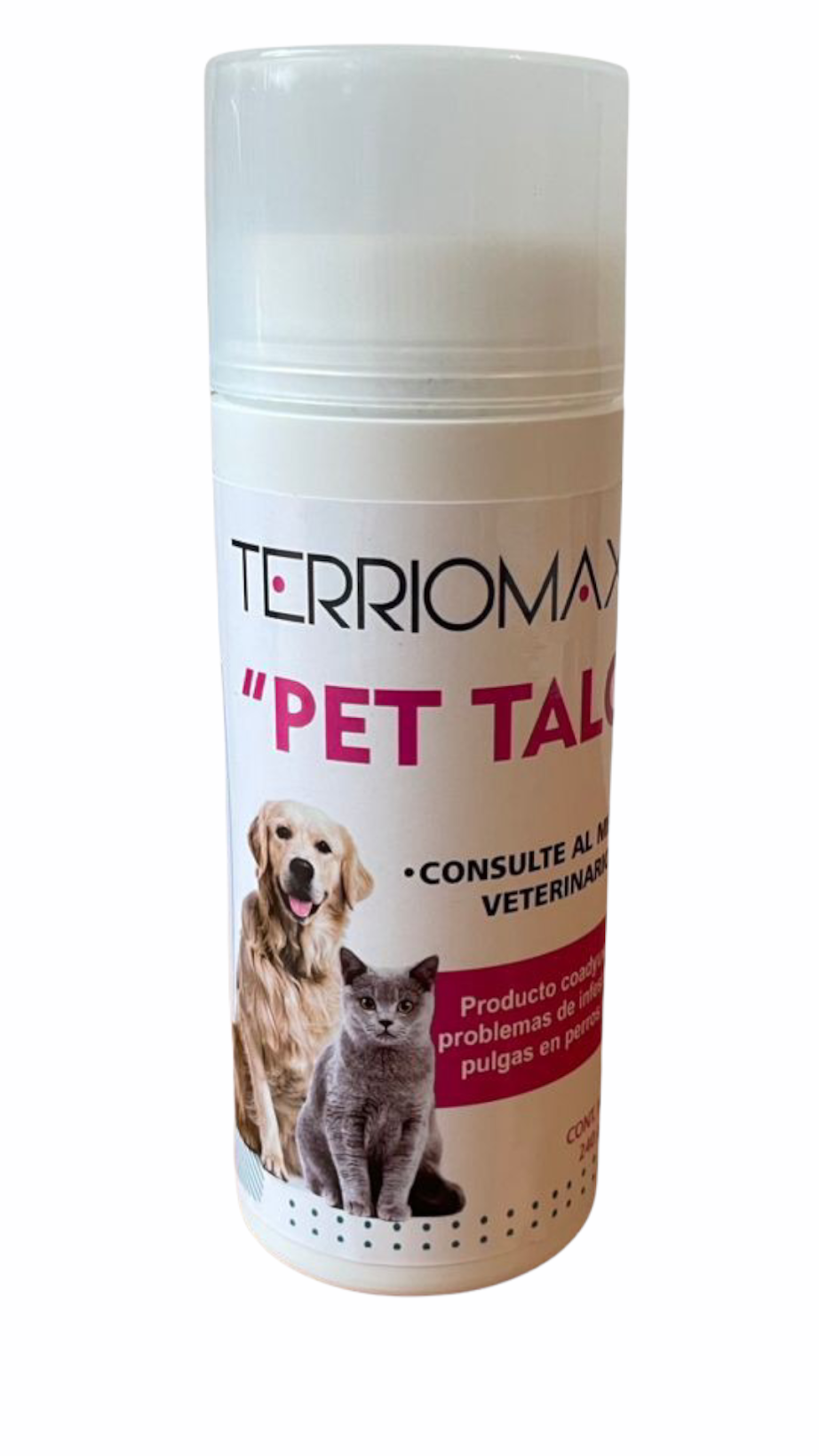 Talco repelente de pulgas y garrapatas para perro y gato 240 Gr