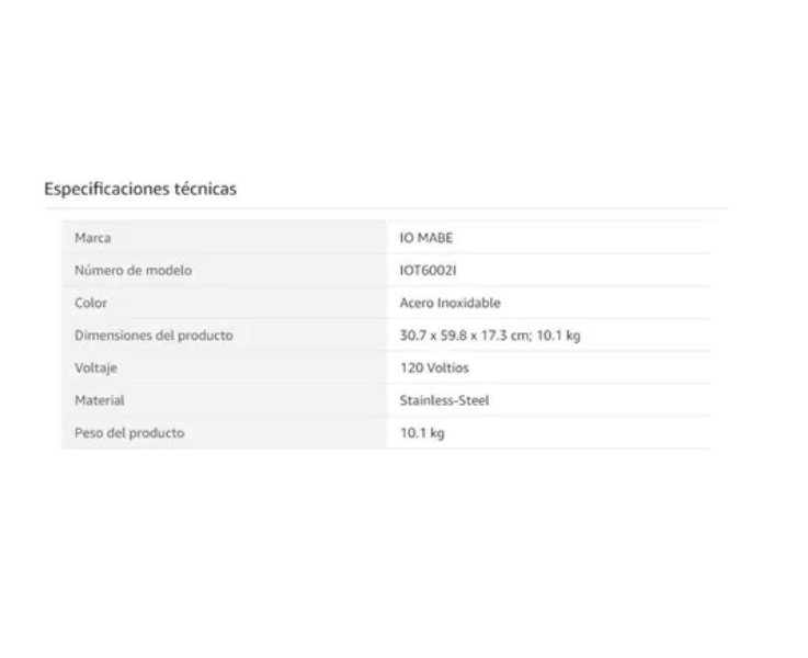 Campana Cocina Io Mabe 60 Cm Acero Inoxidable Retráctil Doble Filtro