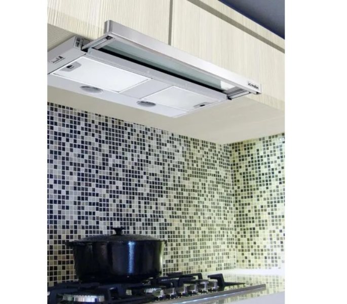 Campana Cocina Io Mabe 60 Cm Acero Inoxidable Retráctil Doble Filtro