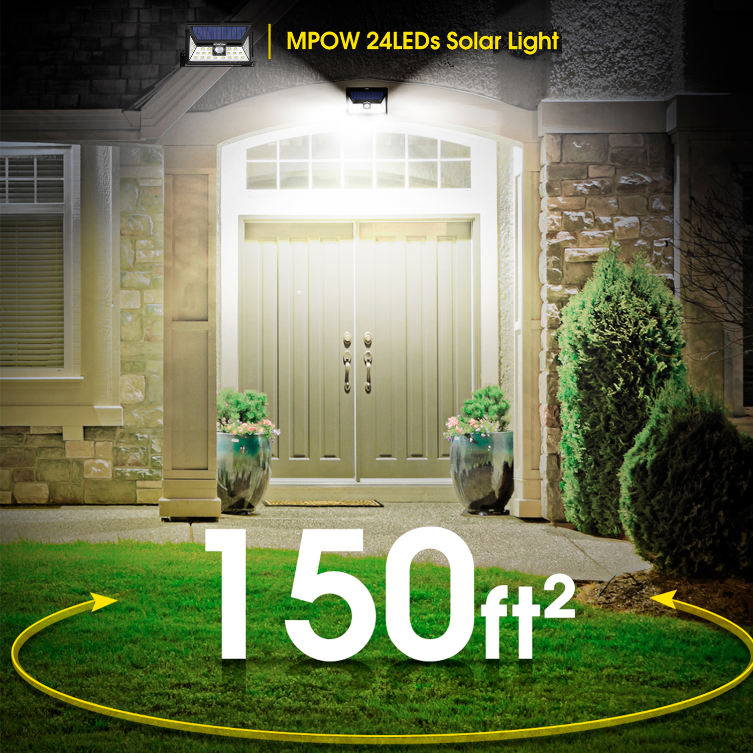 Lampara Solar Litom Ltcd011 Ip65 24 Led Exterior 270