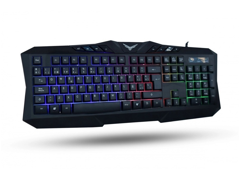 Teclado Gaming Naceb Technology NA-0912 USB Negro CABLE JUEGO LED LUZ PC WINDOWS MULTICOLOR LAP