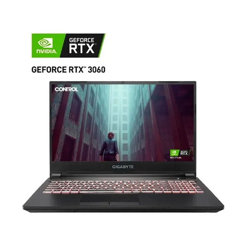 LAPTOP GIGABYTE NB G5 KC 5LA1130SH CORE I5 10500H 2 x 8G RAM 512 SSD 15.6" RTX 3060P 6G WIN10 HOME NEGRO