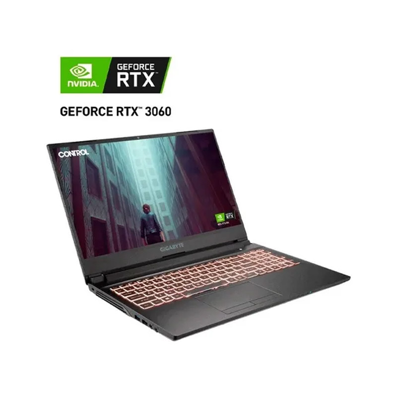 LAPTOP GIGABYTE NB G5 KC 5LA1130SH CORE I5 10500H 2 x 8G RAM 512 SSD 15.6" RTX 3060P 6G WIN10 HOME NEGRO