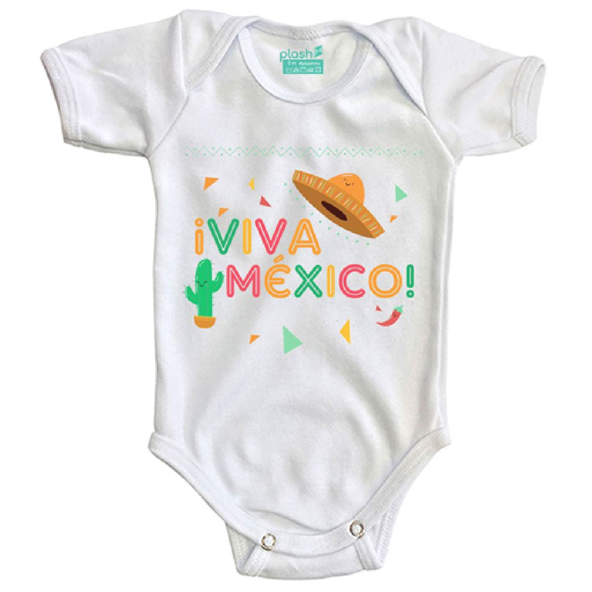 Pañalero Estampado Divertido Patrio Viva Mexico Sombrero Plash