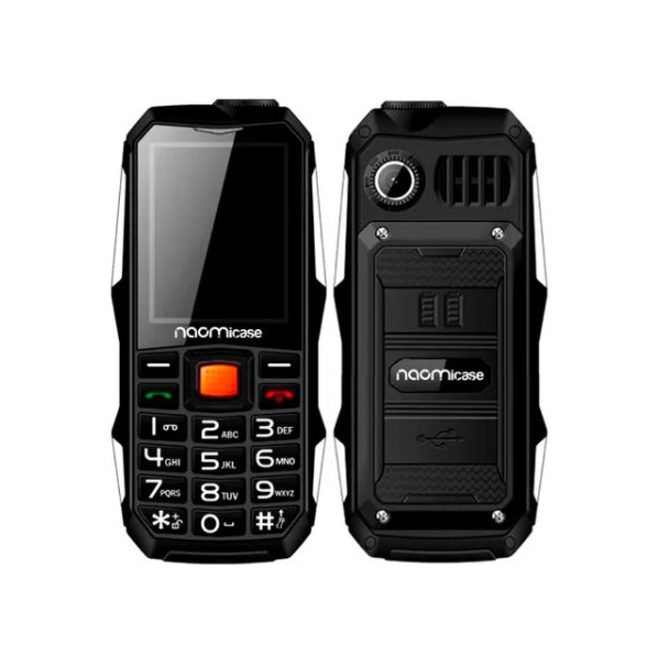 Naomi Np6800 2G Negro Plata Uso Rudo Barra Barrita Celular