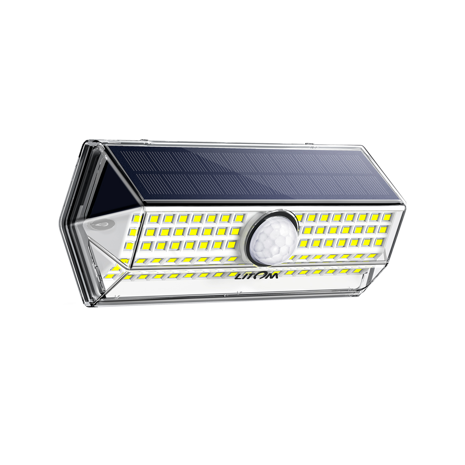 Kit 4pz Lampara Solar Litom Ltcd269 Ip67 100led Sensor De Movimiento