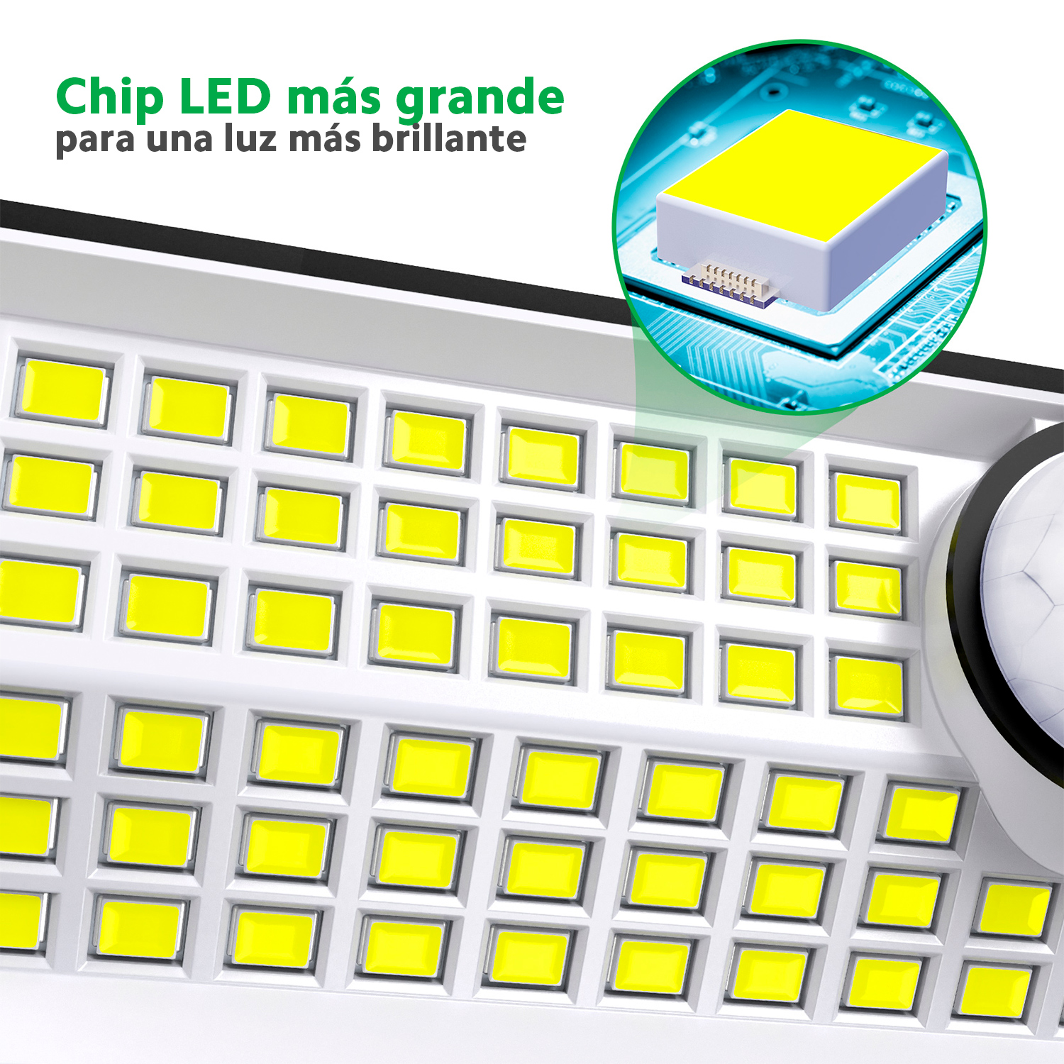 Kit 4pz Lampara Solar Litom Ltcd269 Ip67 100led Sensor De Movimiento