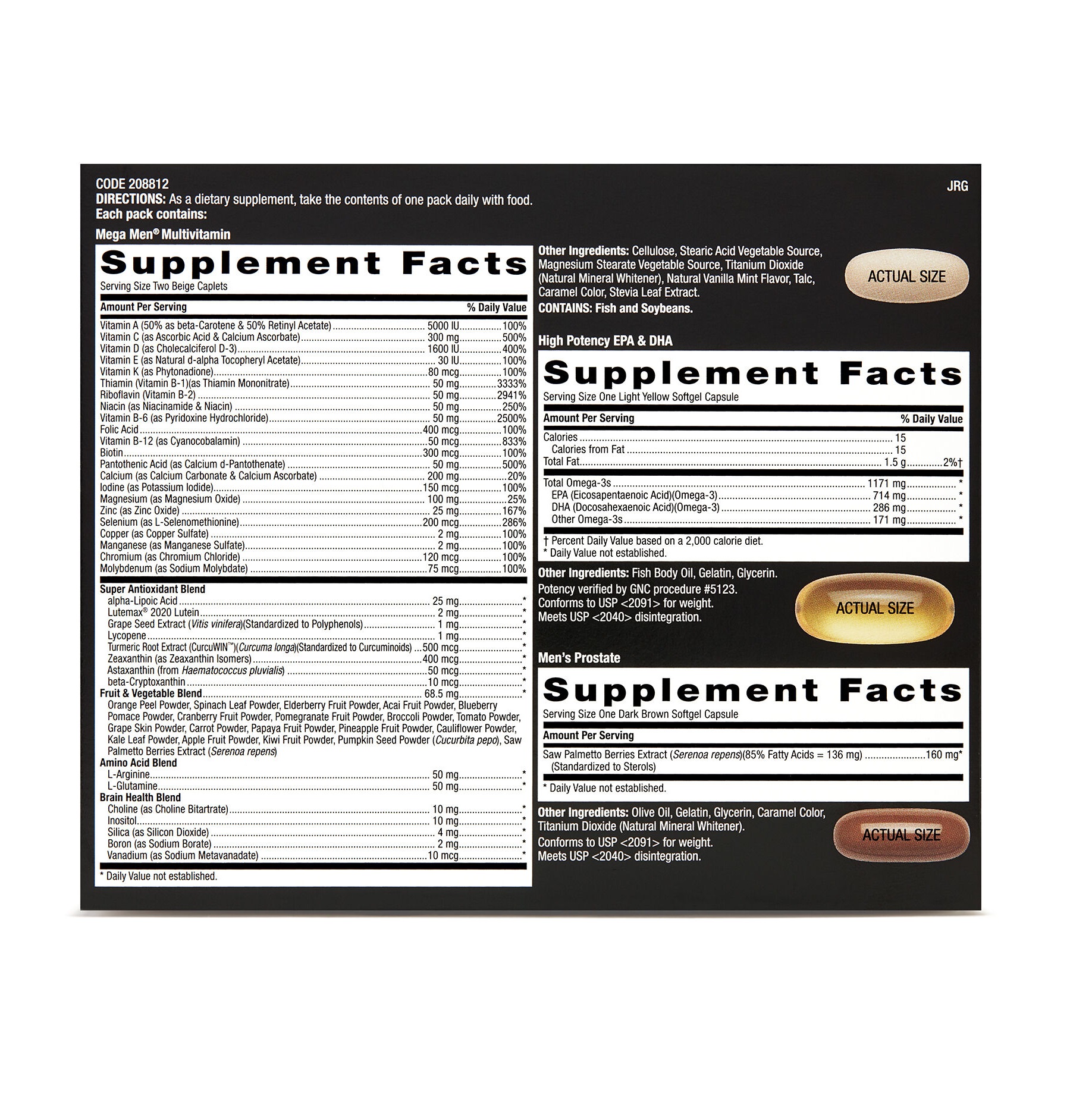 GNC Performance & Vitality Vitapak Vitaminas