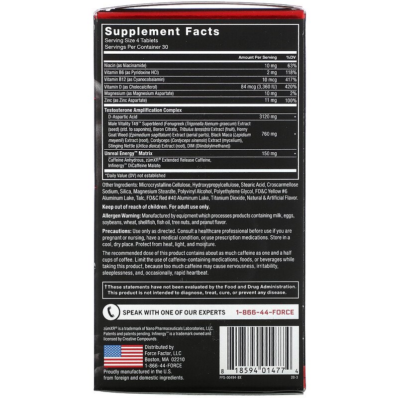 TEST X180BOOST Testosterona 120 capsulas