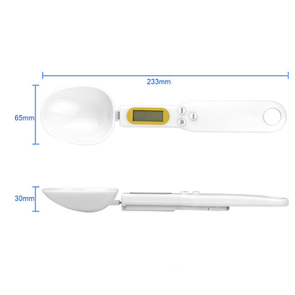*Aleissi* Cuchara Medidora Gramera Digital Bascula Reposteria Blanca