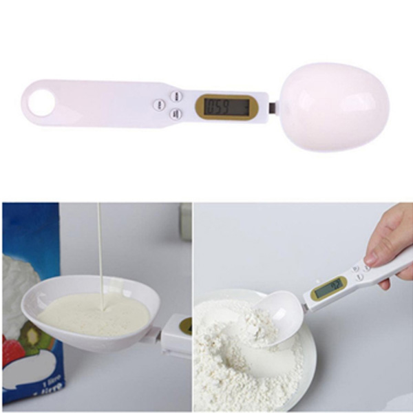 *Aleissi* Cuchara Medidora Gramera Digital Bascula Reposteria Blanca