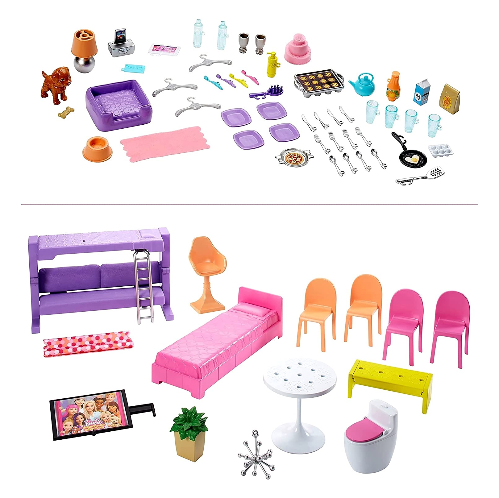 Casa De Los Sueños De Barbie 360 grados 70 Accesorios Mattel