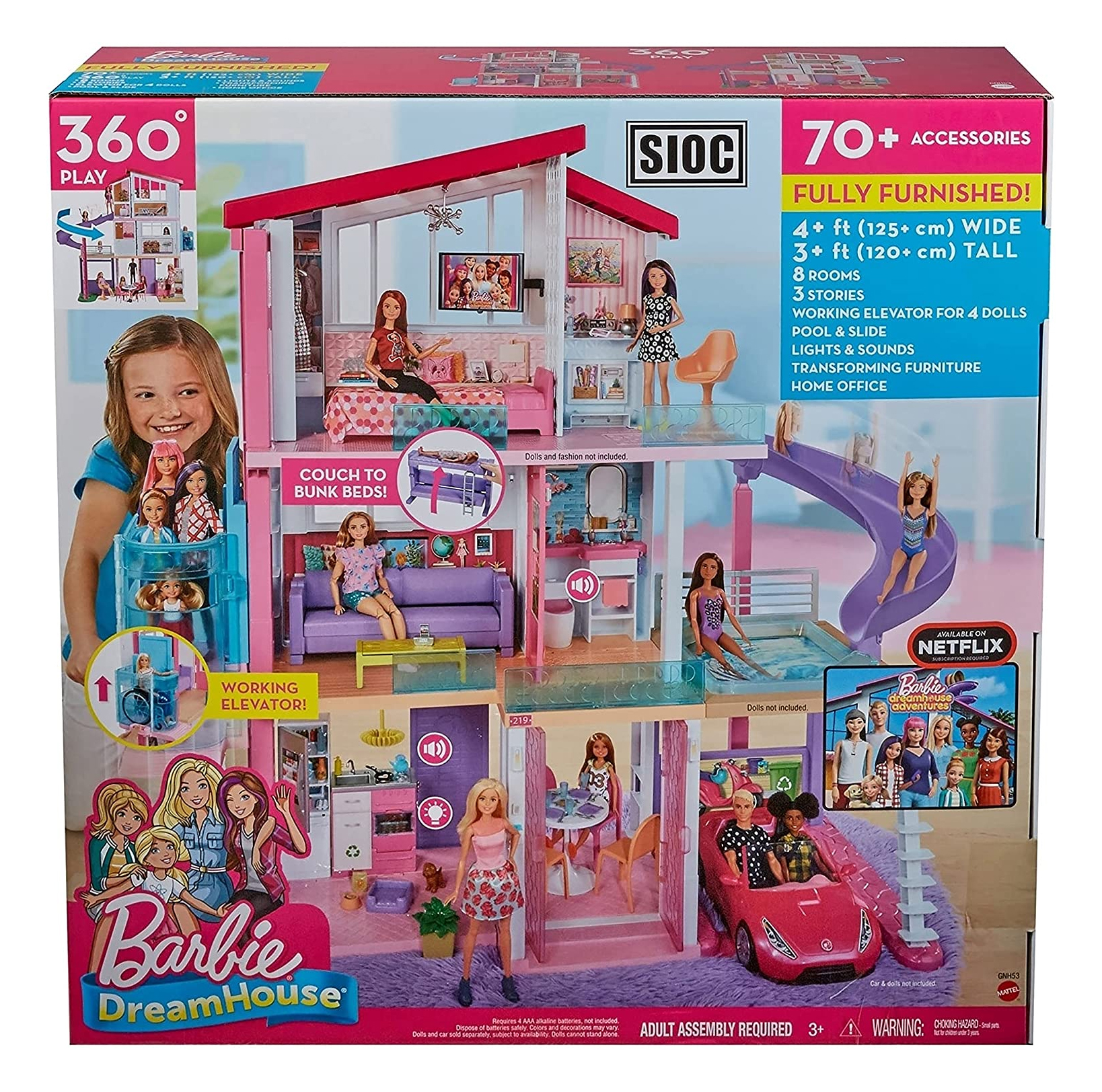 Casa De Los Sueños De Barbie 360 grados 70 Accesorios Mattel