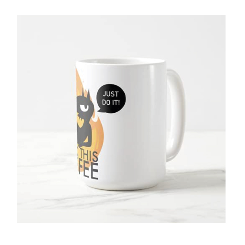 Luci, Desencanto. Taza de ceramica 15oz. Diseño Luci, Disenchantment Just do it!