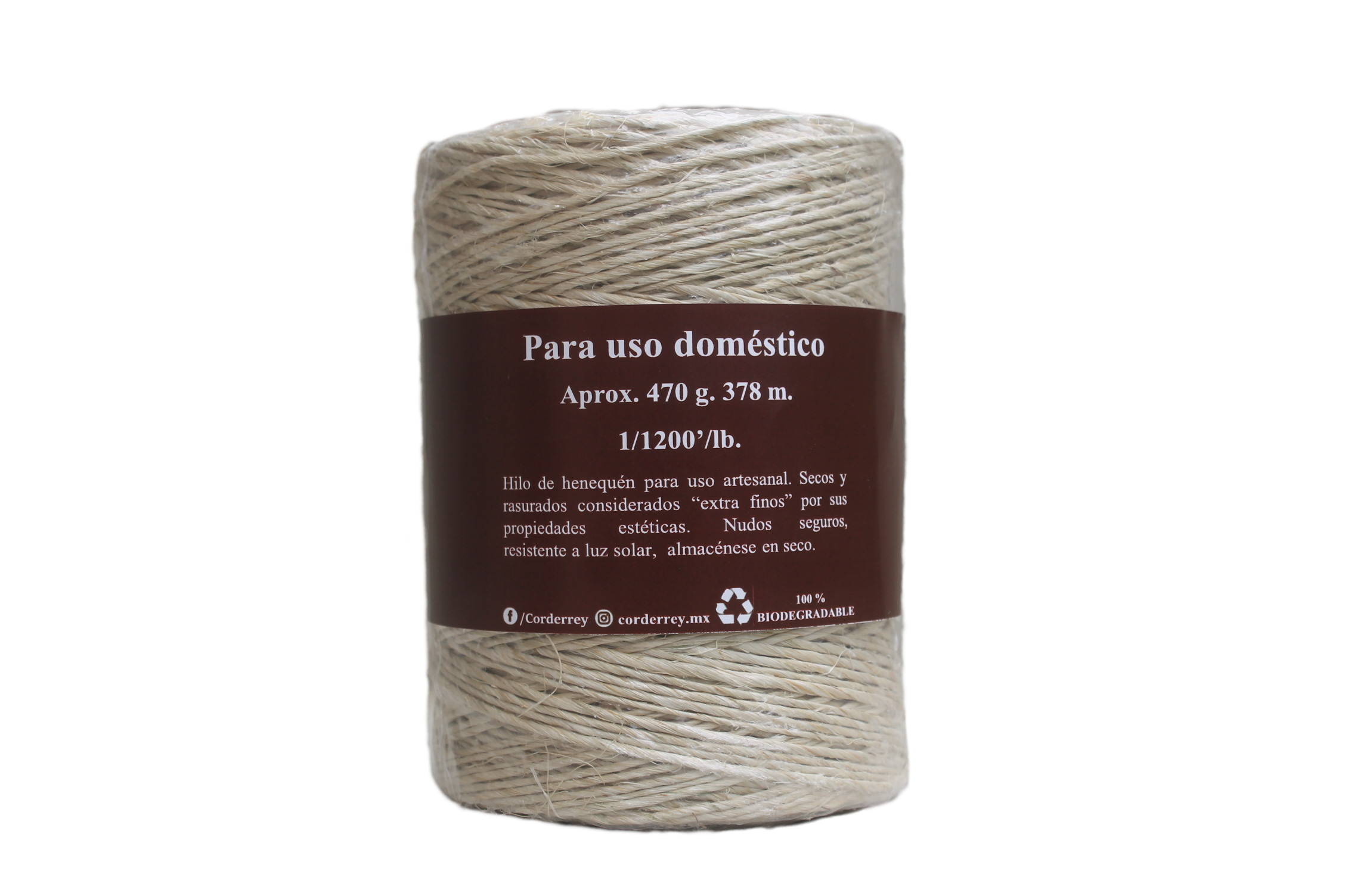 378m Hilo Extra Fino Ixtle Henequén Mecate Decoración Manualidades 