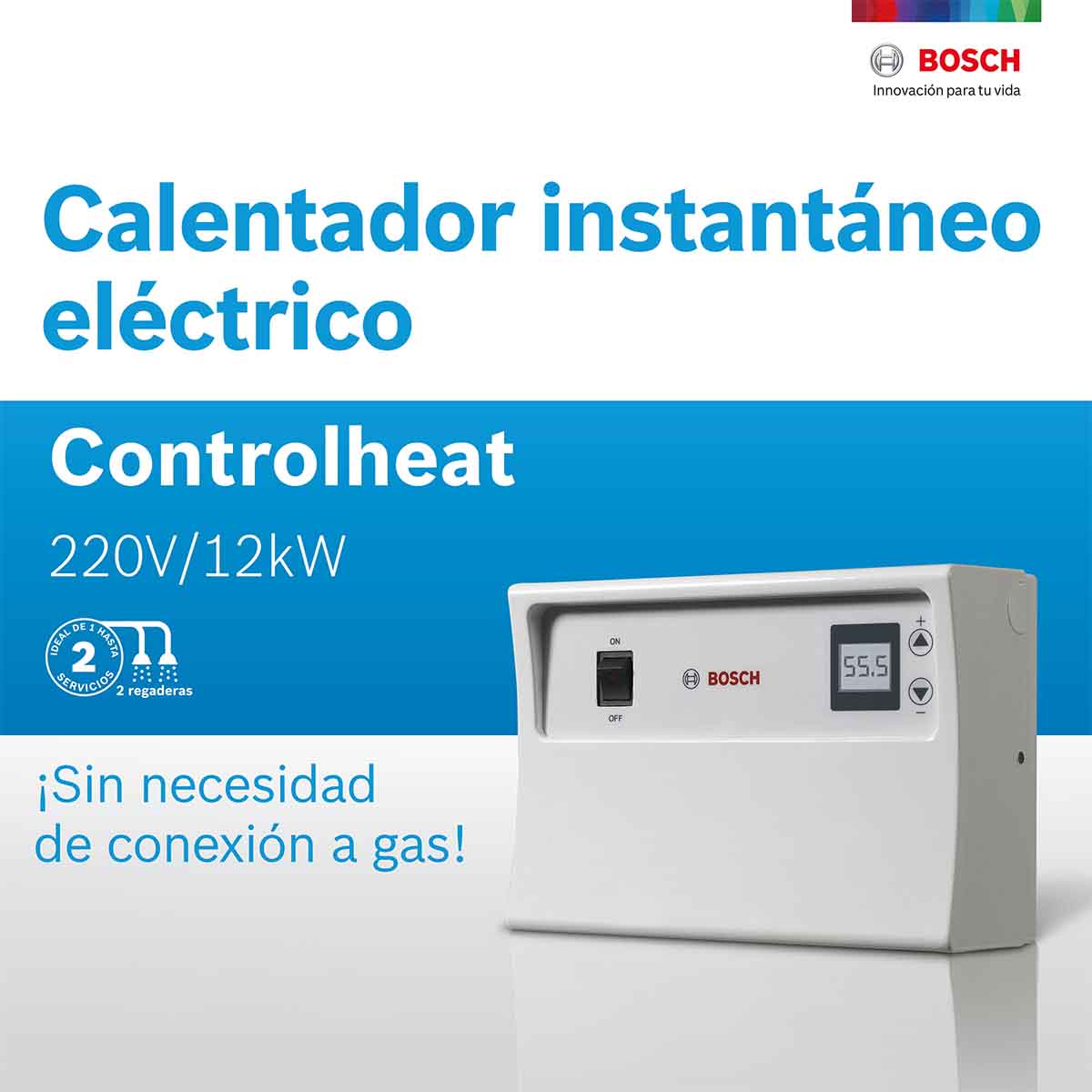 Calentador Boiler Electrico Agua 2 Servicio Baño Hogar Bosch