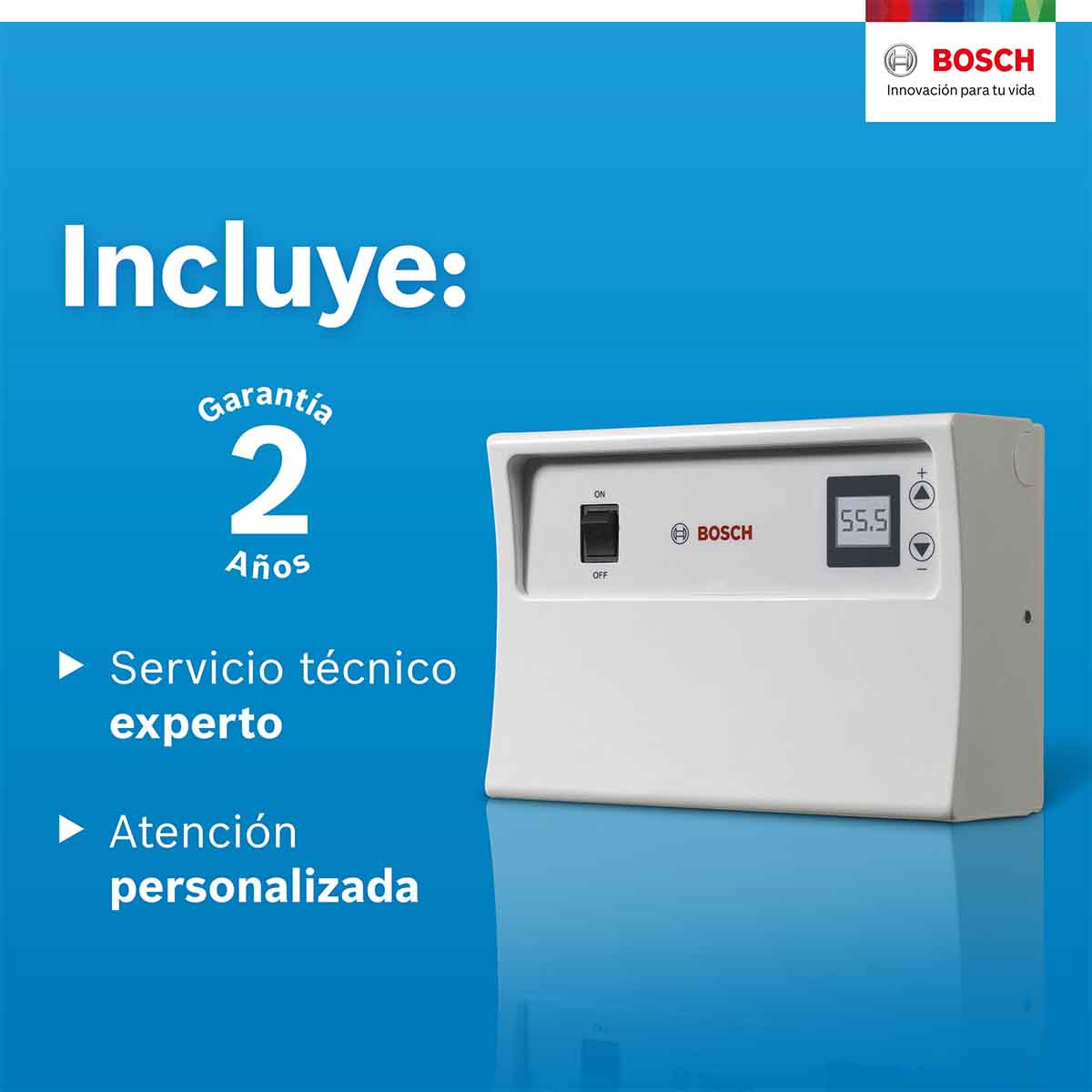 Calentador Boiler Electrico Agua 2 Servicio Baño Hogar Bosch