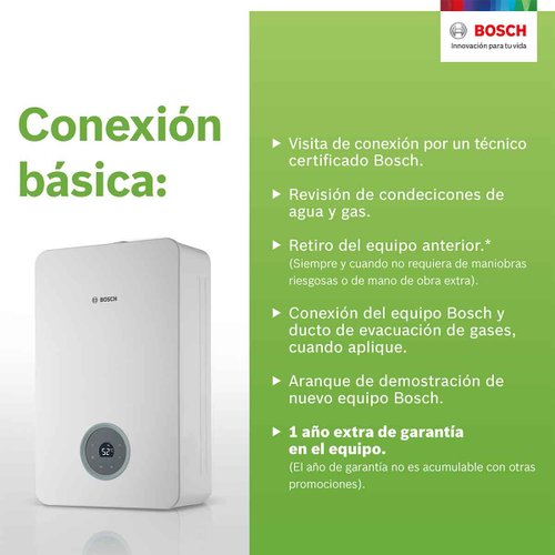 Calentador Paso Wifi 3 Servicios Balanz Vento 17 Gas Lp Bosch