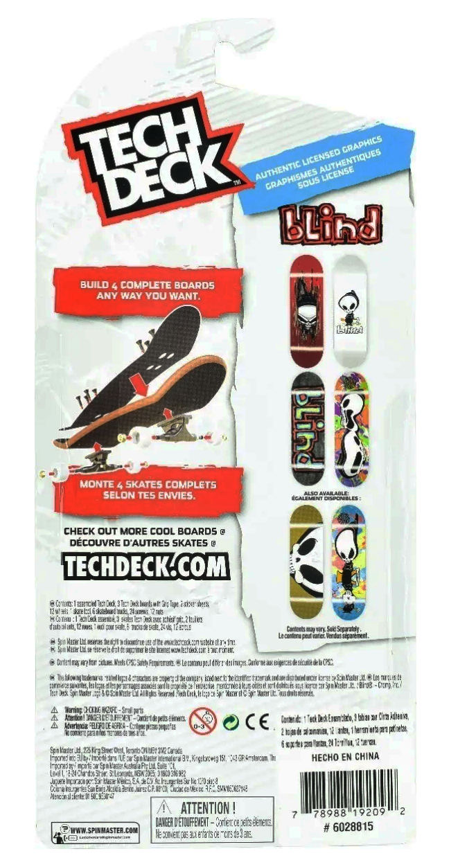 Tech Deck 4 Patinetas Ultra Dlx Modelo Blind Spin Master