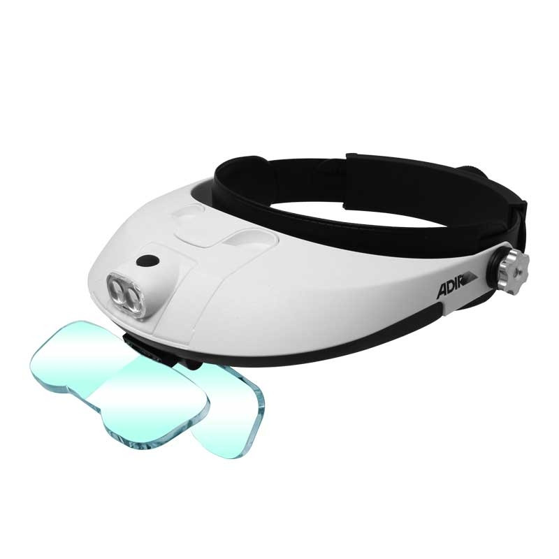Lupa Visor Lentes 1.0 - 6.0x Blanca Con Soporte Led