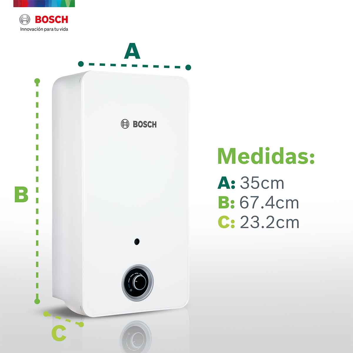 Calentador De Paso 2 Servicios Balanz 13 Gas Lp Bosch