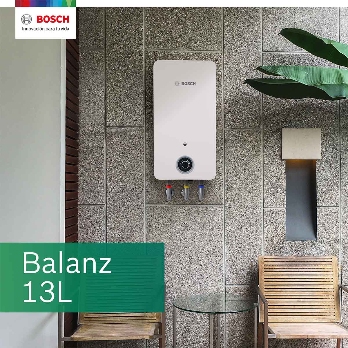 Calentador De Paso 2 Servicios Balanz 13 Gas Lp Bosch