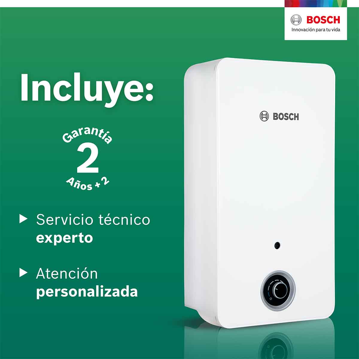 Calentador De Paso 2 Servicios Balanz 13 Gas Natural Bosch