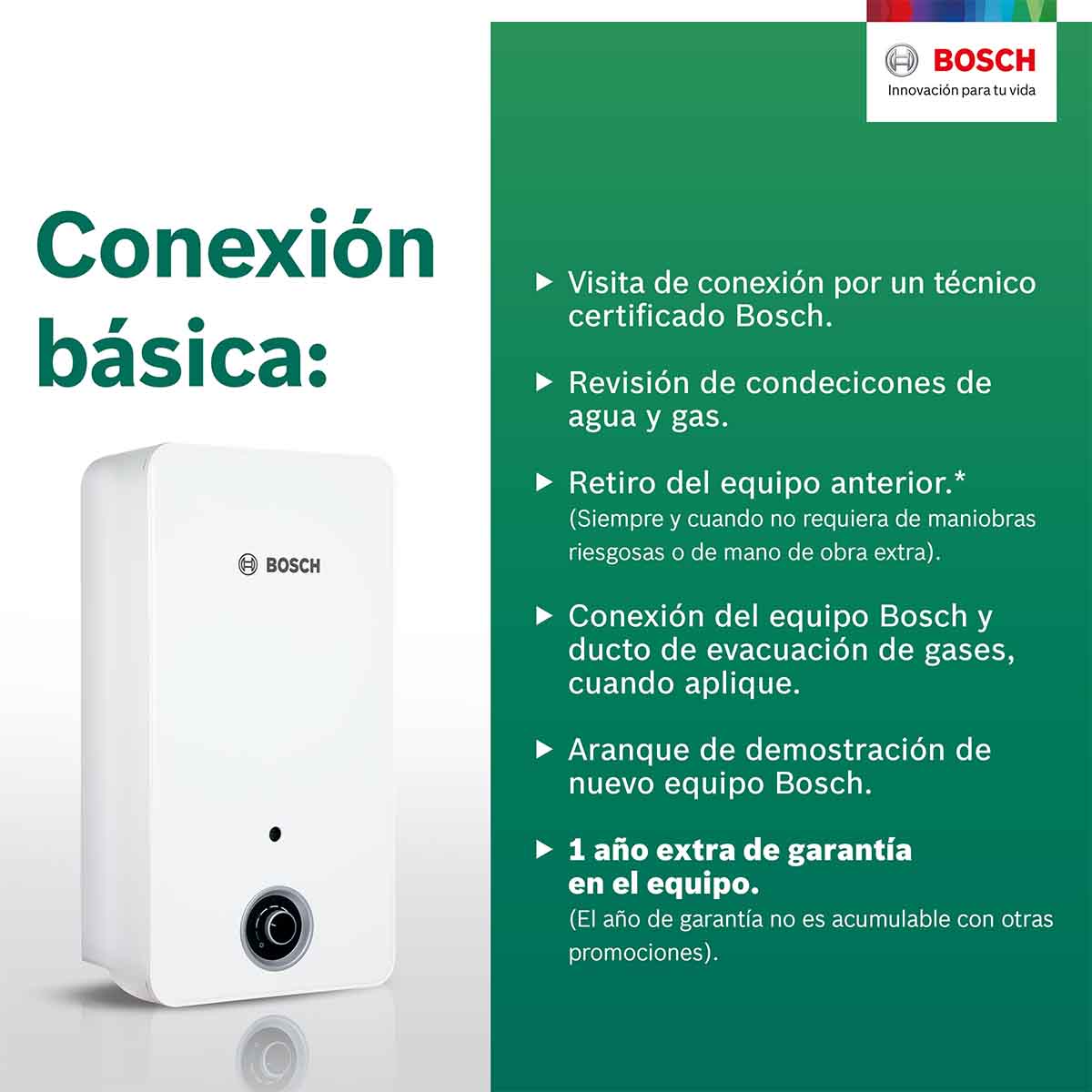 Calentador De Paso 2 Servicios Balanz 13 Gas Natural Bosch