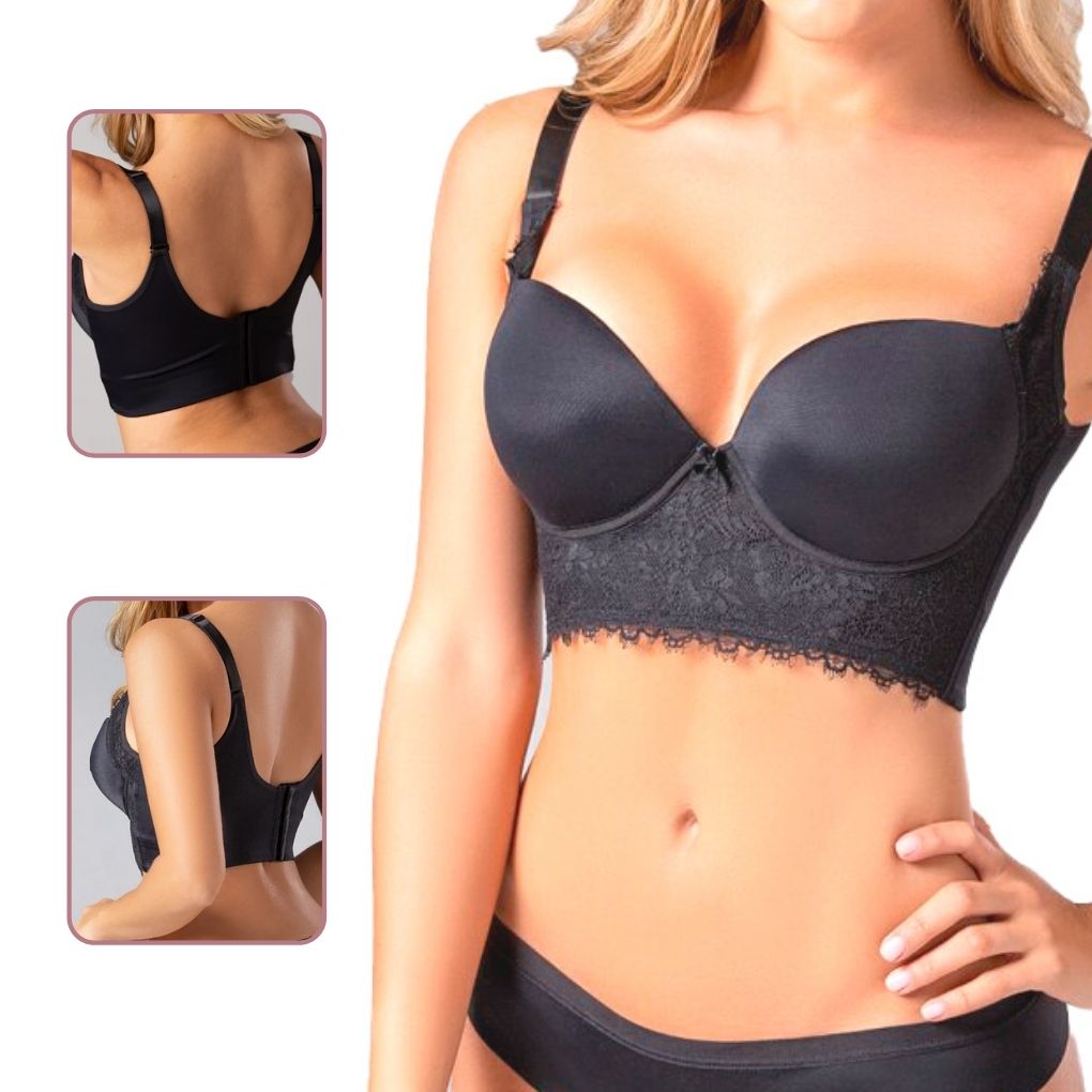 Brasier Copa Completa Microfibra Y Encaje Ropa Interior Femenina, Brassier Para Mujer
