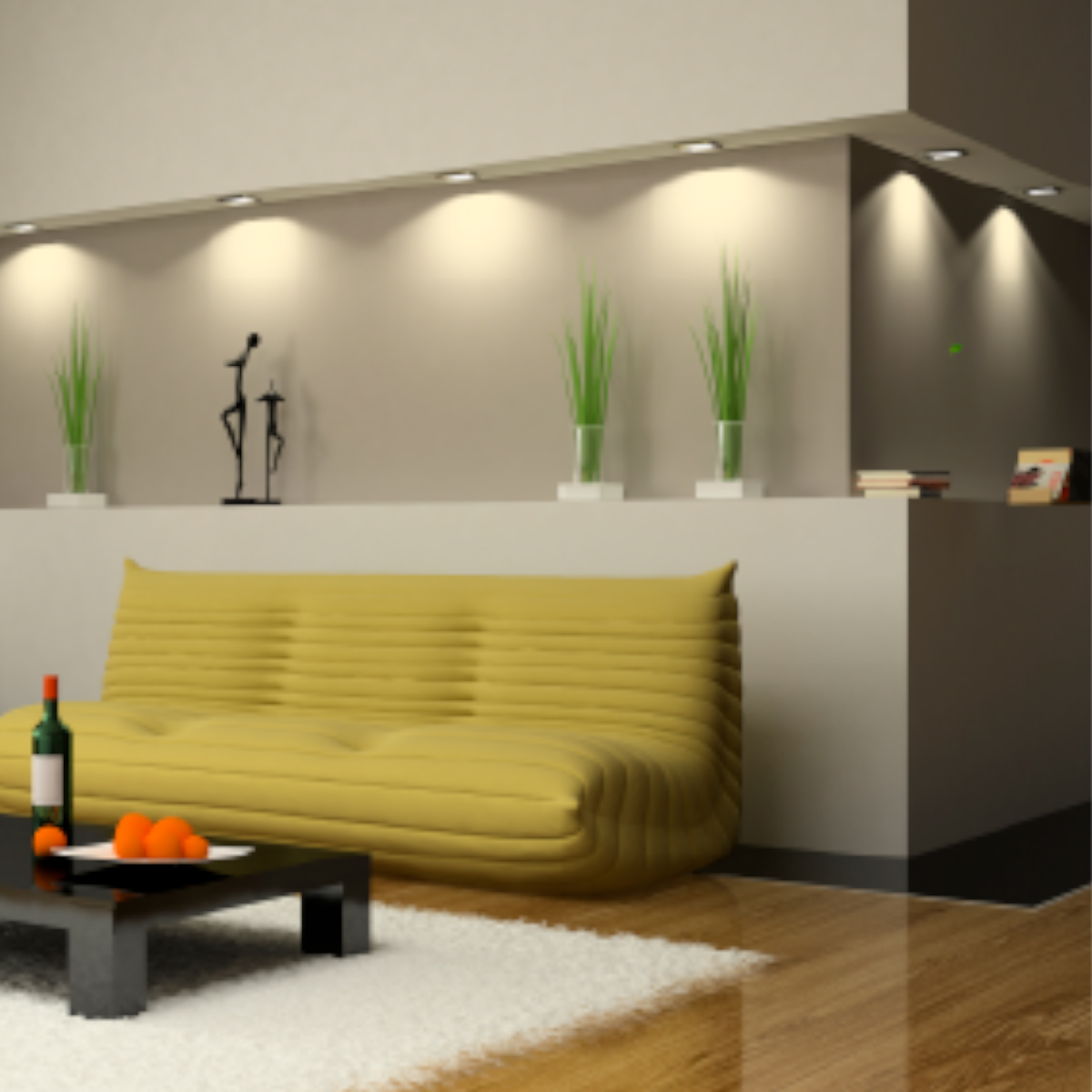 Led Repisa, Vitrina, Closet, Muro Pl Cuadrado 1w Frio 10pz
