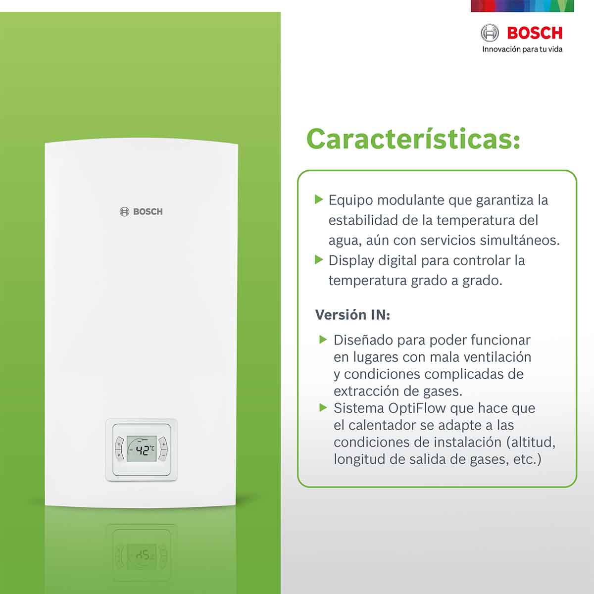 Calentador Paso 4 Servicios Compact In 20 Gas Natural Bosch