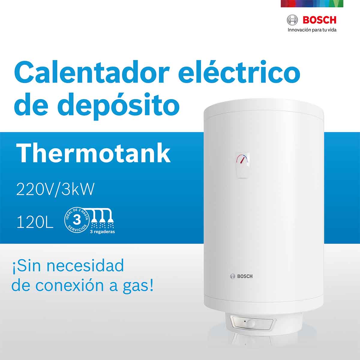 Calentador Electrico 3 Servicios Plus 120 L Thermotank Bosch