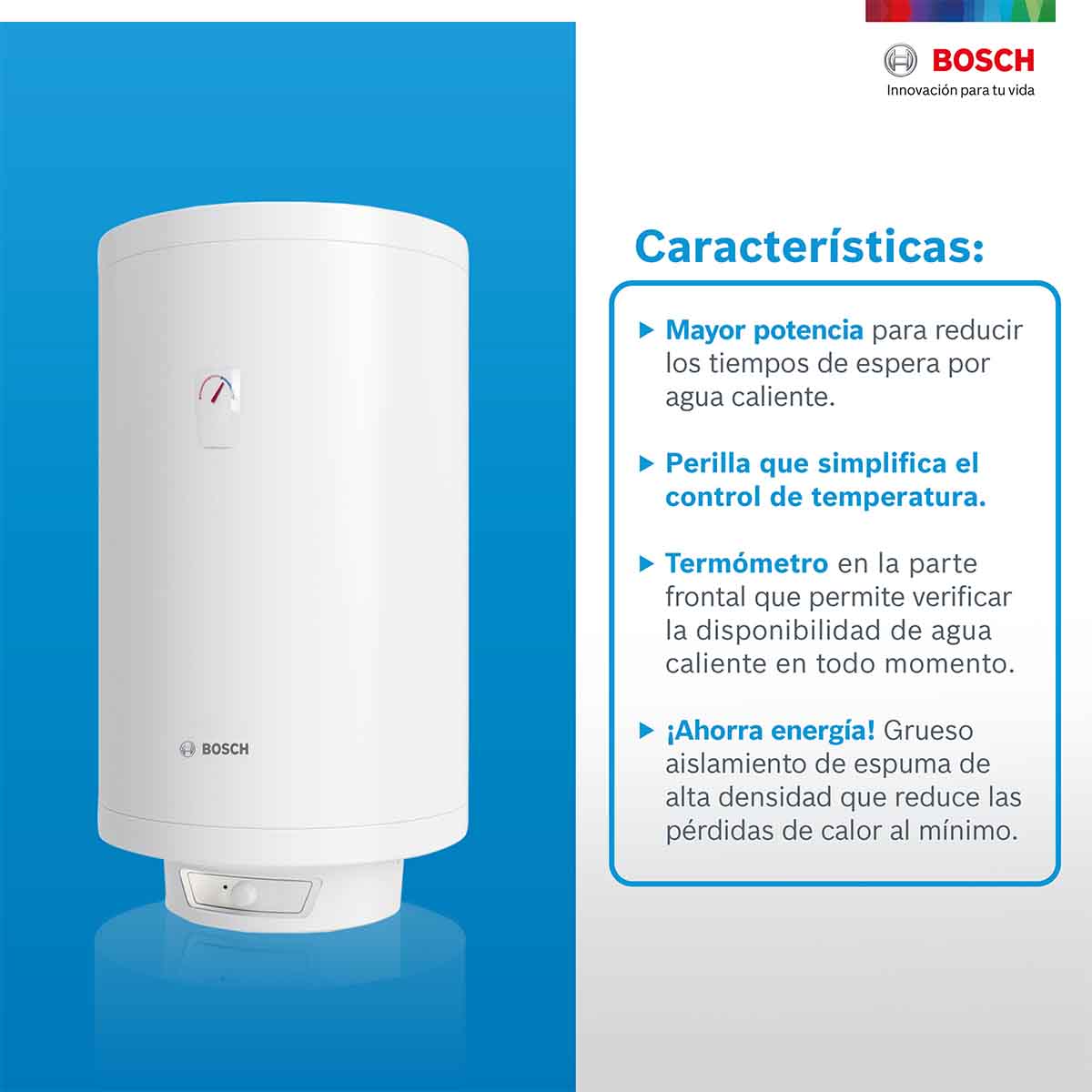 Calentador Electrico 2 Servicios 80 Litros Thermotank Bosch 