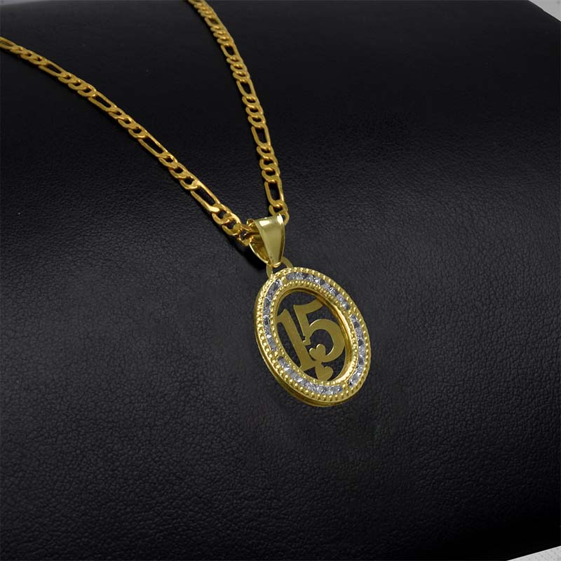 Medalla 15 Años  VAROURO Oro Oval 1gr 10k + Hermosa Cadena De Regalo