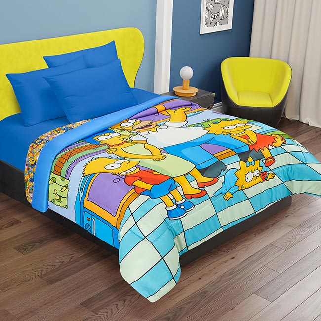 Edredón Digital Sustentable Matrimonial Familia Simpson - Providencia