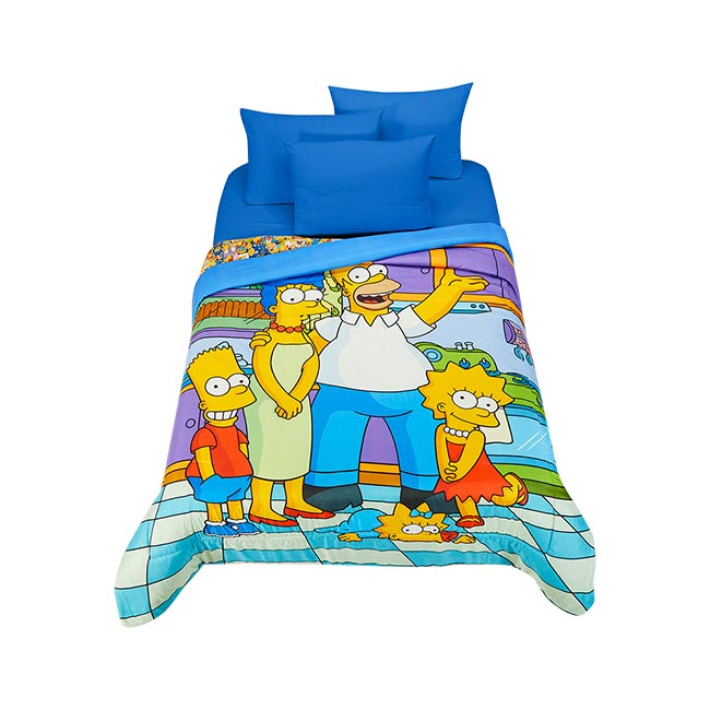 Edredón Digital Sustentable Matrimonial Familia Simpson - Providencia