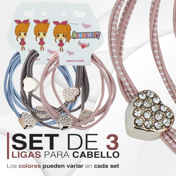 Set 6 Ligas Para Cabello Elastica Accesorio Cute T-625 