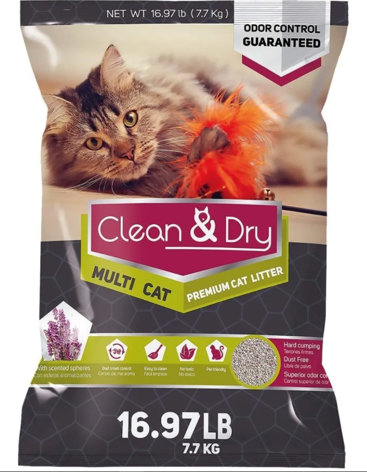 Arena Para Gato Clean & Dry Super Premium 15.4 Kg