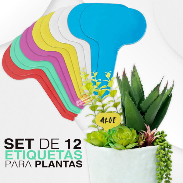 Set 12 Piezas Letreros Para Maceta Marcadores Plantas Mr-05