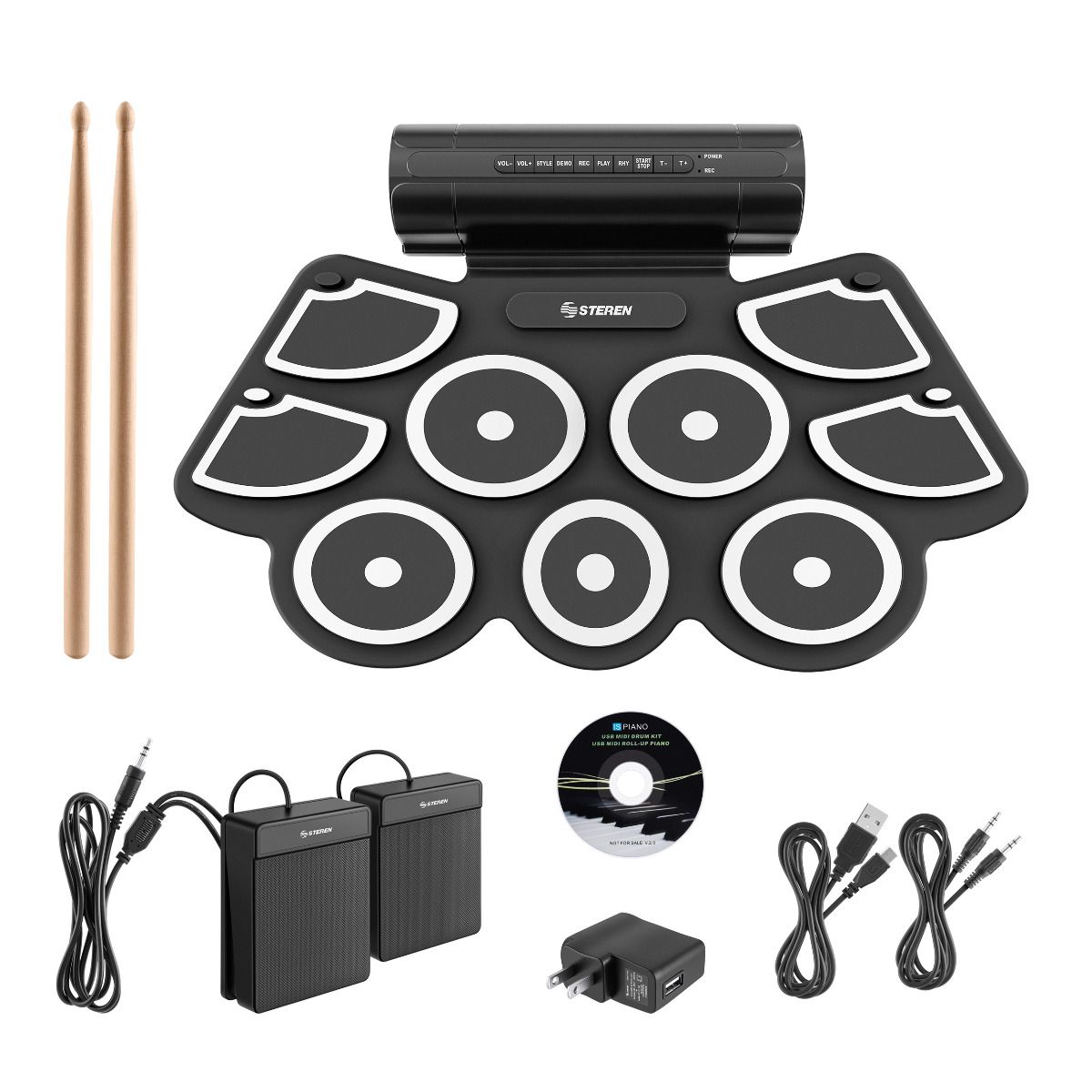 BATERIA ELECTRONICA - DRUM-1000 - STEREN